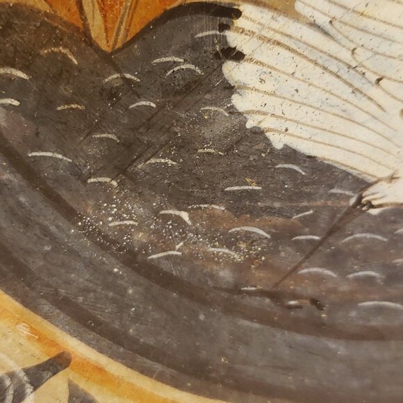 Mexican decorative plate 9.5" diam. Swan  RARE FIND - Picture 4 of 8